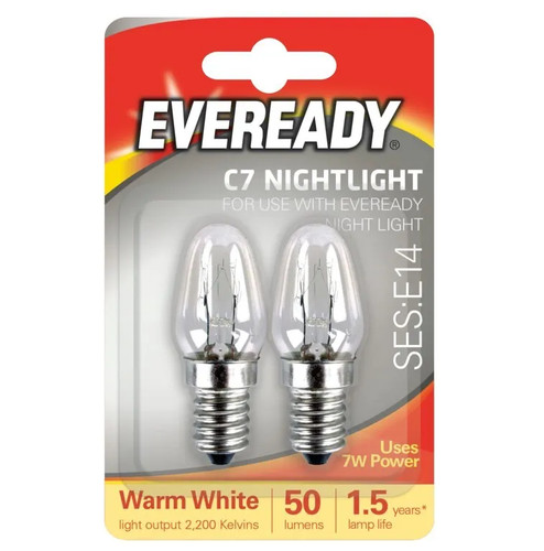 Spare night light bulb 7w - bulb,